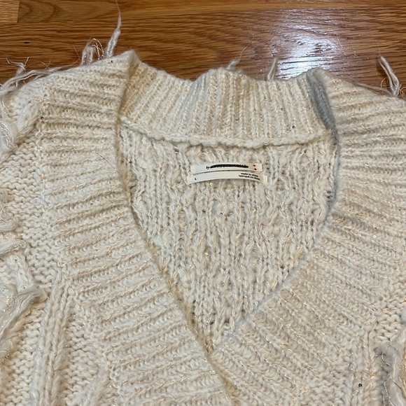 Anthropologie Fringed Pullover Sweater Size Large NWT - Picture 9 of 14